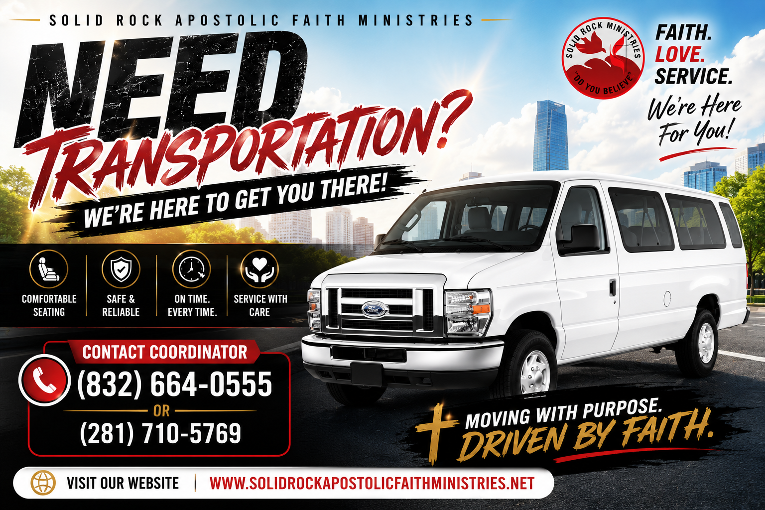 Church van transportation service